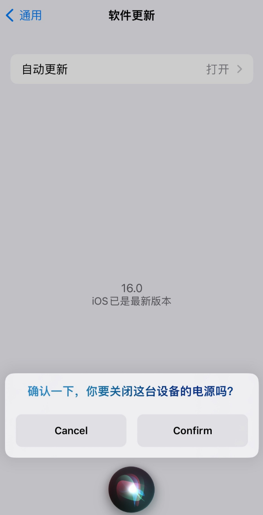 黎安镇苹果手机维修分享iOS 16 新功能：呼叫 Siri 即可让 iPhone 关机 